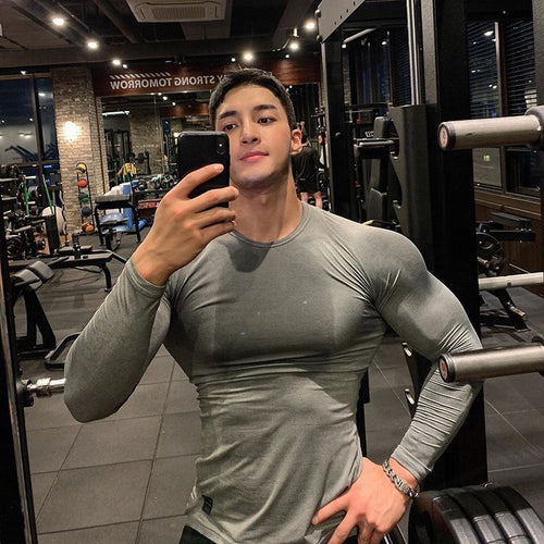 Herren Hochwertiges Kompressionsshirt für Sportaktivitäten Echoarchiv