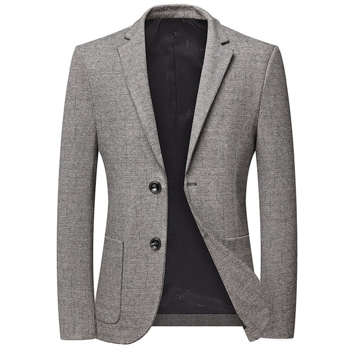 Herren Slim-Fit Blazer im Glencheck-Look mit feiner Struktur und kontrastiertem Innenfutter Echo Archiv