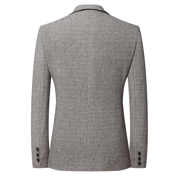 Herren Slim-Fit Blazer im Glencheck-Look mit feiner Struktur und kontrastiertem Innenfutter Echo Archiv
