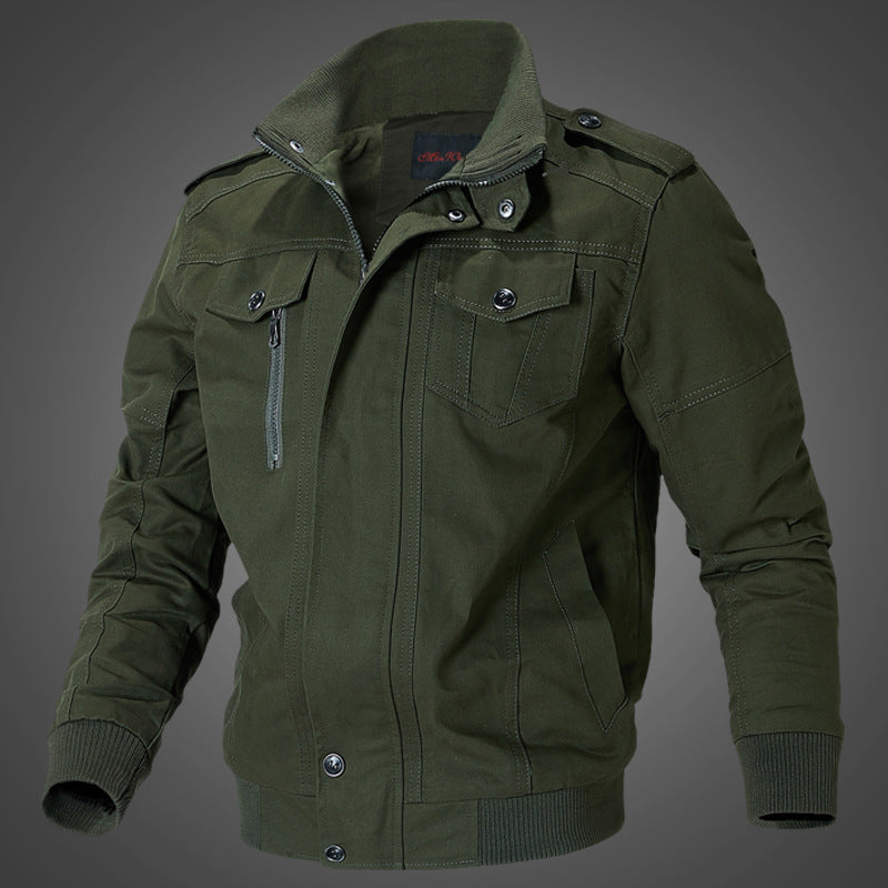 Herren lässige Übergangsjacke mit praktischen Taschen und stylischem Stehkragen Echoarchiv