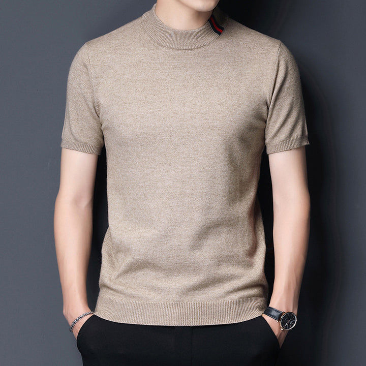Herren Hochwertiges Kurzarm-T-Shirt aus feiner Baumwollmischung Echoarchiv