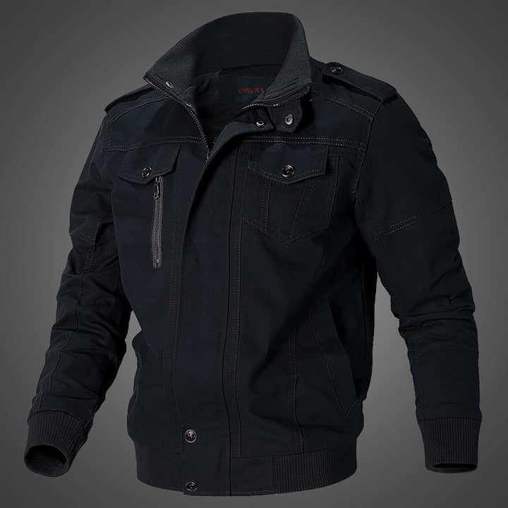 Herren lässige Übergangsjacke mit praktischen Taschen und stylischem Stehkragen Echoarchiv