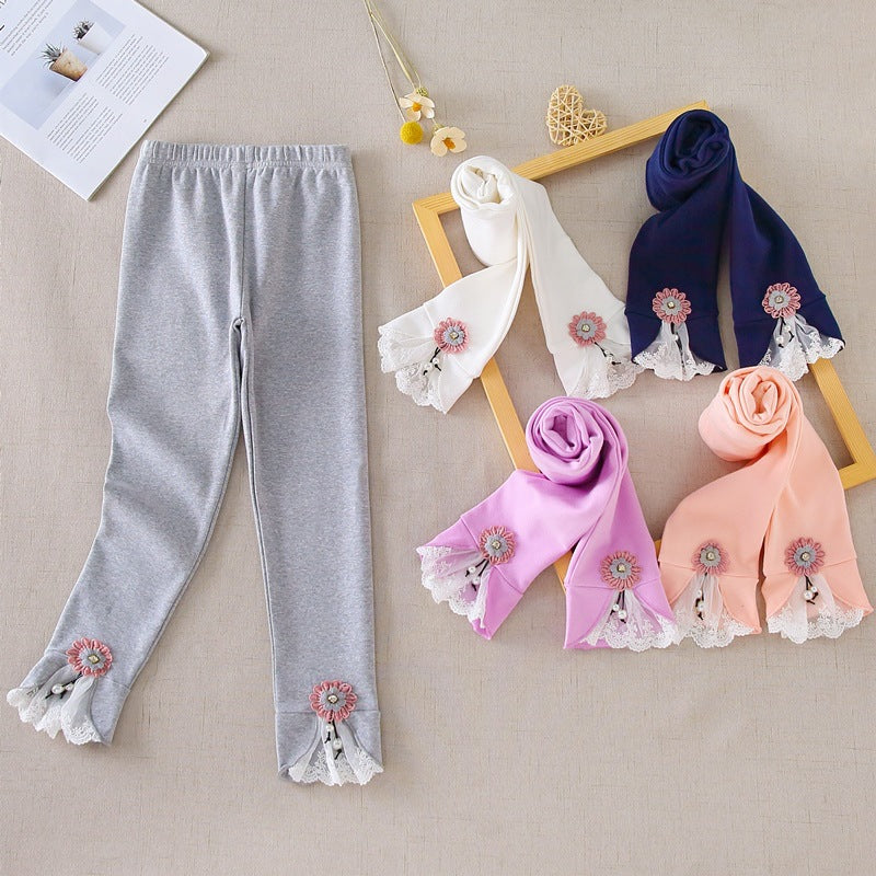 Damen Leggings mit dekorativen Rüschendetails Echo Archiv