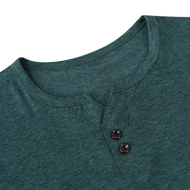 Herren Langarm-Henley Shirt mit klassischen Knöpfen und modischem Schnitt Echoarchiv