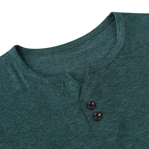 Herren Langarm-Henley Shirt mit klassischen Knöpfen und modischem Schnitt Echoarchiv