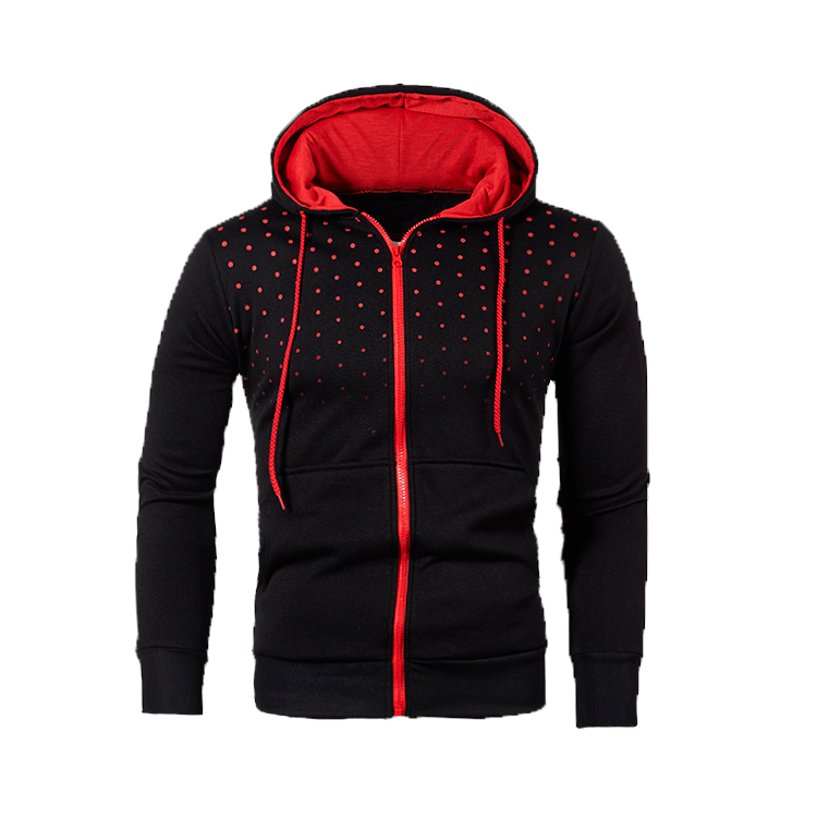 Herren Sportlicher Kapuzenpullover mit innovativem Lochmuster und praktischem Reißverschluss Echoarchiv