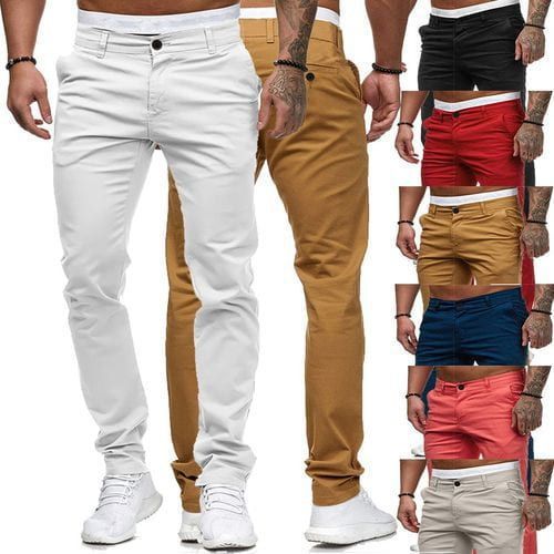 Herren nan schmal geschnittene Baumwollstretch-Chino mit mittlerer Leibhöhe und Komfortbund Echo Archiv