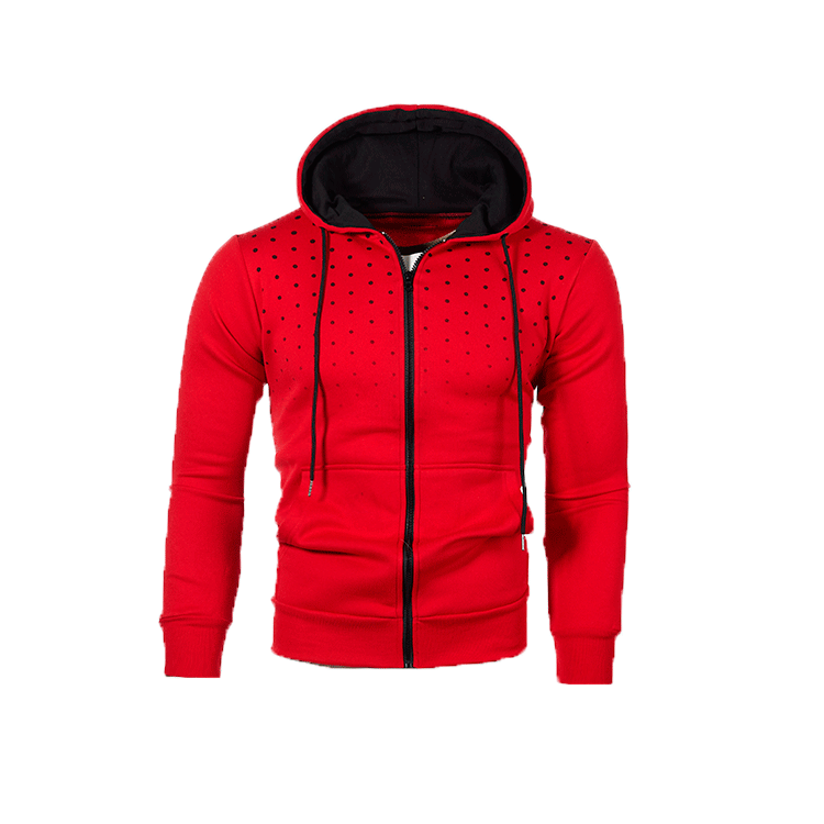 Herren Sportlicher Kapuzenpullover mit innovativem Lochmuster und praktischem Reißverschluss Echoarchiv