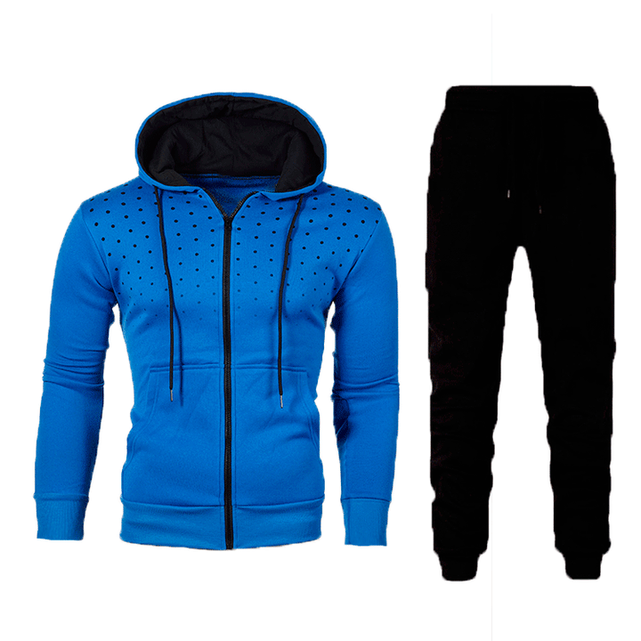 Herren Sportliches Hoodie- und Trainingshose-Set mit atmungsaktiven Einsätzen und modischem Design Echoarchiv
