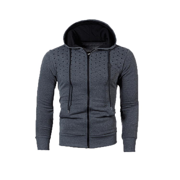 Herren Sportlicher Kapuzenpullover mit innovativem Lochmuster und praktischem Reißverschluss Echoarchiv