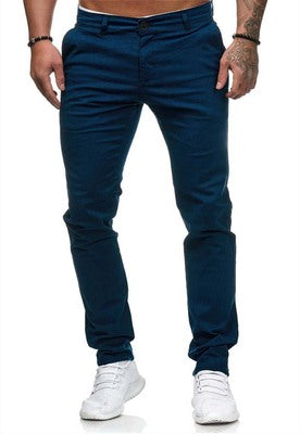 Herren nan schmal geschnittene Baumwollstretch-Chino mit mittlerer Leibhöhe und Komfortbund Echo Archiv