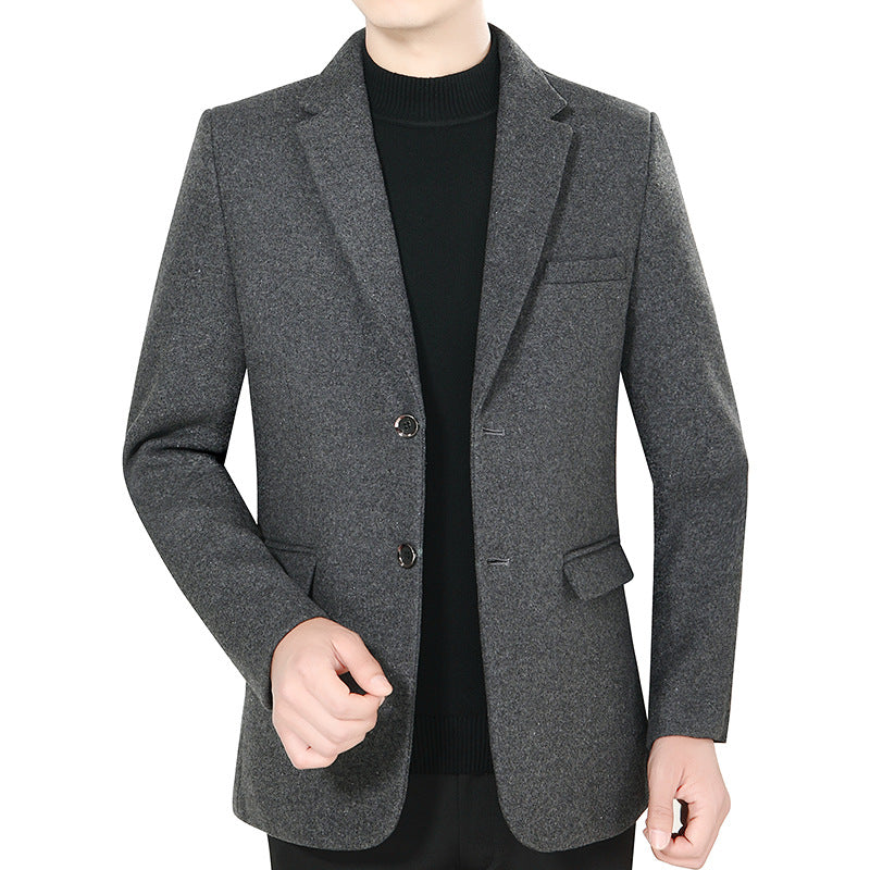 Herren Elegantes Wollmix-Sakko mit Slim Fit und Reverskragen – Tianoro