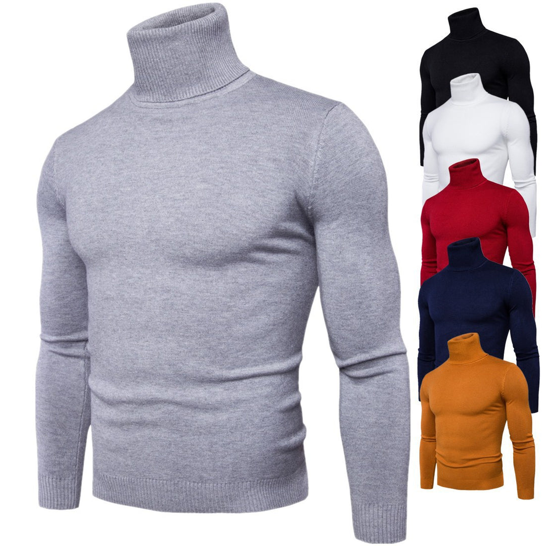 Herren Rollkragenpullover aus weicher Merinowolle mit eleganter Struktur Echoarchiv