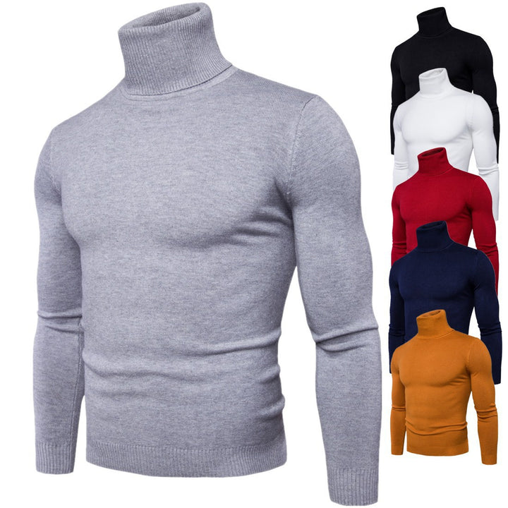 Herren Rollkragenpullover aus weicher Merinowolle mit eleganter Struktur Echoarchiv