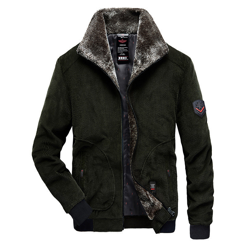 Herren Modische Cordjacke mit Teddyfutter Echo Archiv