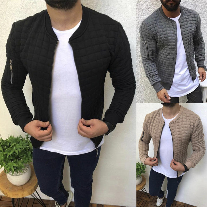 Herren nan gesteppte Bomberjacke mit Reißverschluss, Rippbündchen und Ärmeltasche Echo Archiv