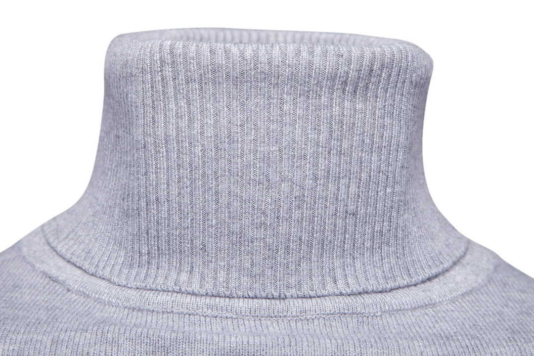 Herren Rollkragenpullover aus weicher Merinowolle mit eleganter Struktur Echoarchiv