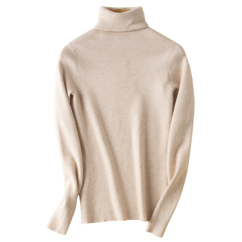 Damen Figurnaher Rippstrick-Rollkragenpullover mit kurzem Saum und weichem Fall Echoarchiv