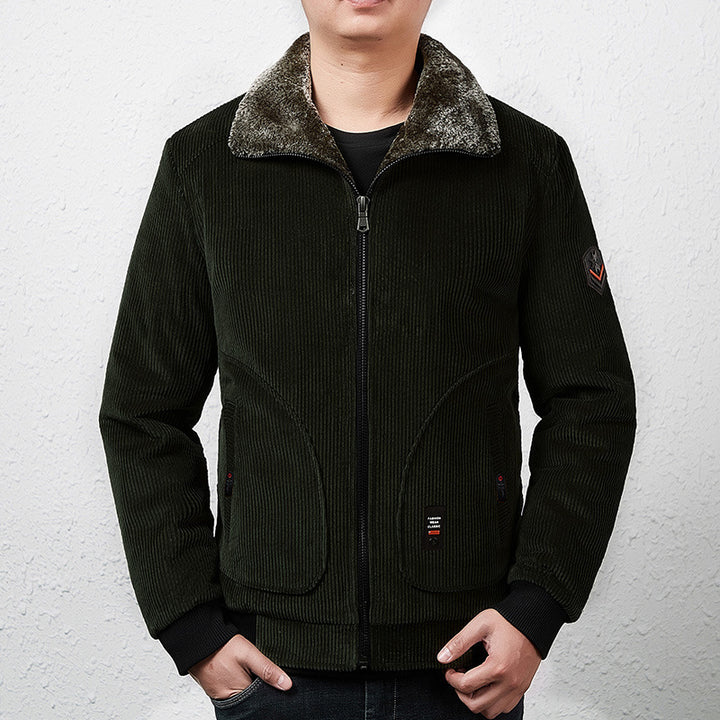 Herren Modische Cordjacke mit Teddyfutter Echo Archiv