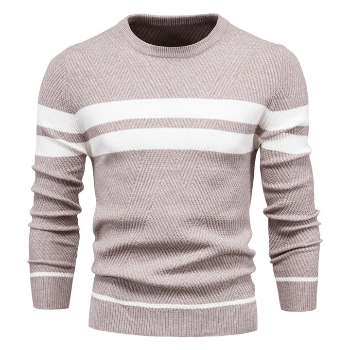 Herren strukturiertes Sweatshirt mit modernen Streifen Echoarchiv
