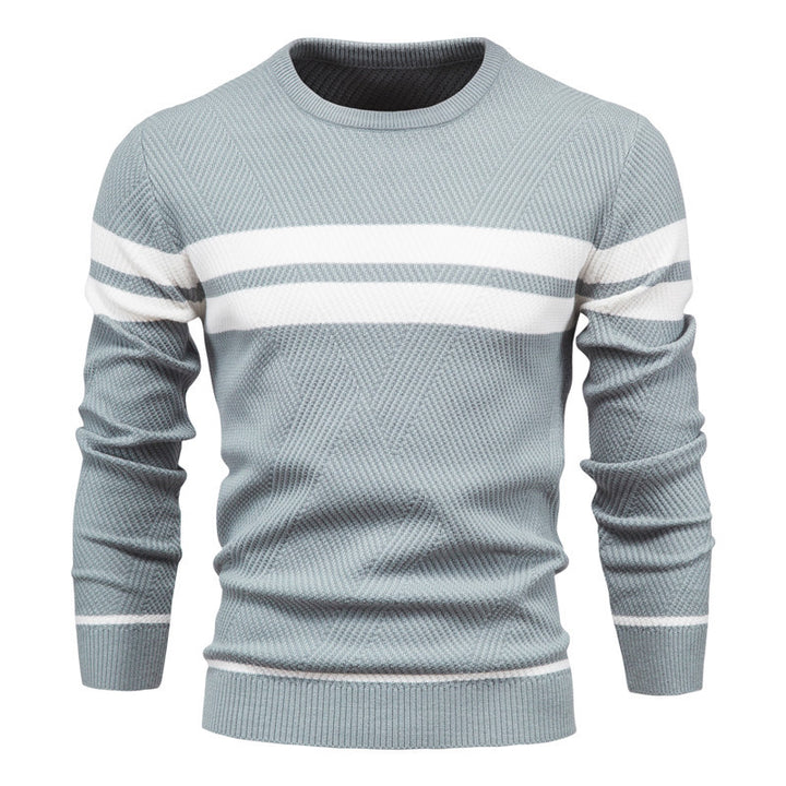 Herren strukturiertes Sweatshirt mit modernen Streifen Echoarchiv
