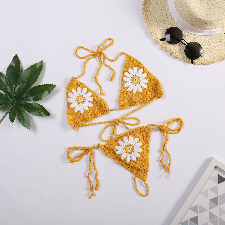 Damen Bikiniset mit floralem Häkelmuster Echo Archiv
