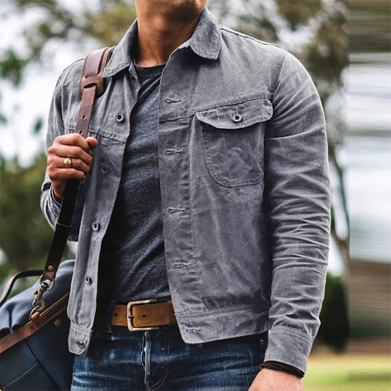 Herren lässige Utility-Jacke mit praktischen Taschen und robustem Design Echoarchiv