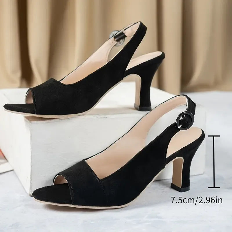 Offene Slingback-Absätze mit verstellbarem Schnallenriemen Echoarchiv Echoarchiv
