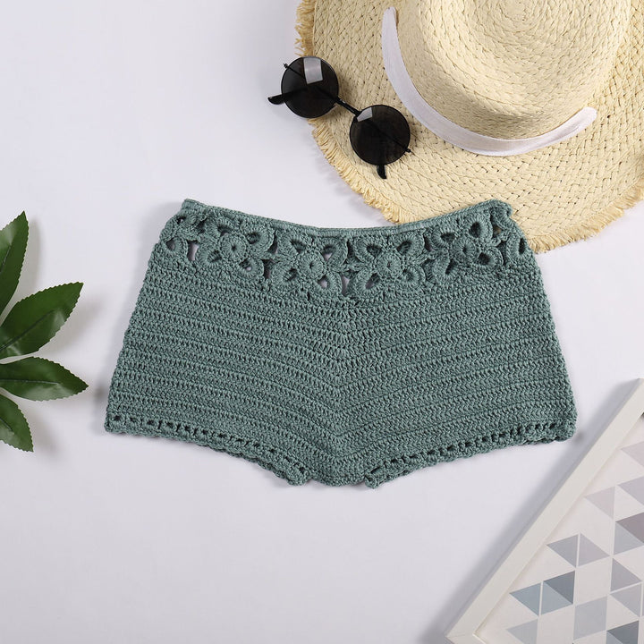Damen Häkel-Shorts mit floralem Bund Echo Archiv