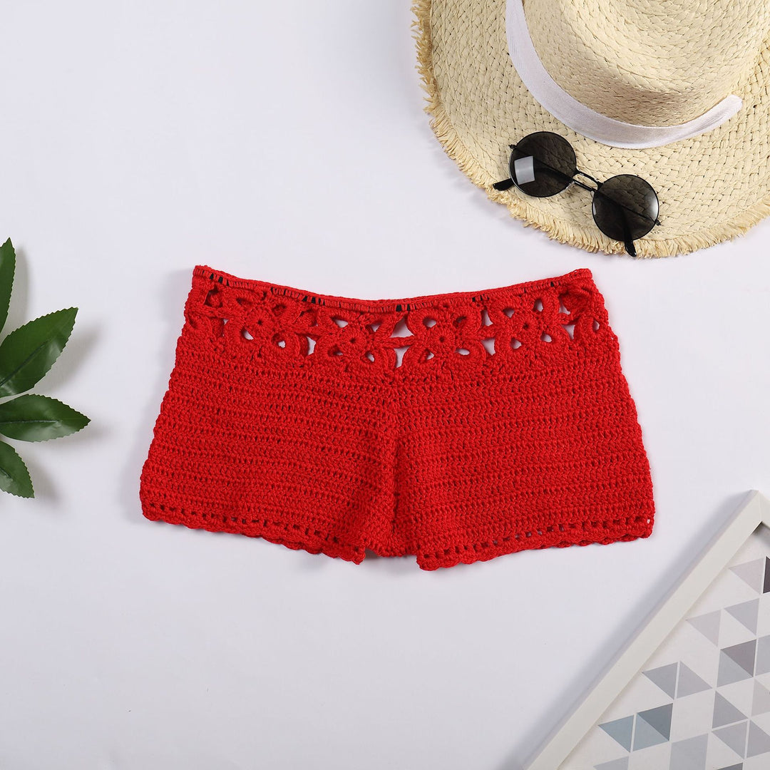 Damen Häkel-Shorts mit floralem Bund Echo Archiv