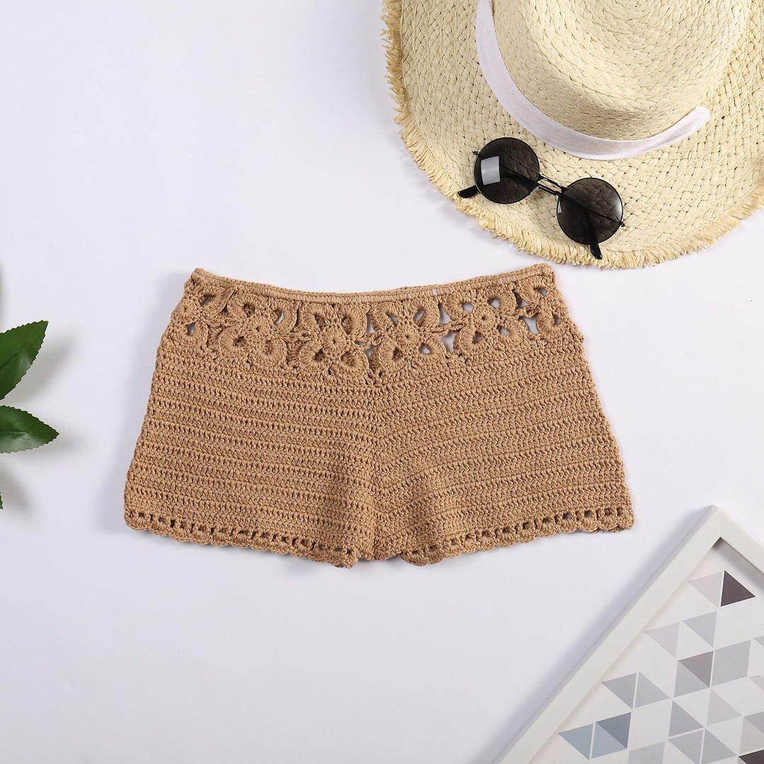Damen Häkel-Shorts mit floralem Bund Echo Archiv