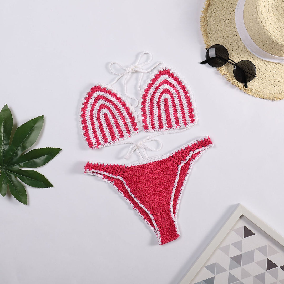 Damen Häkel-Bikini mit kontrastierendem Rand Echo Archiv
