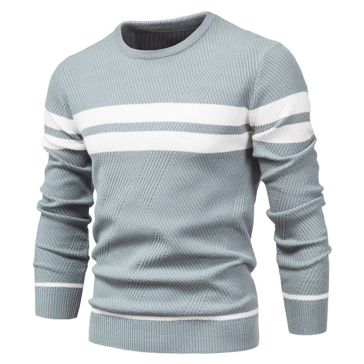 Herren strukturiertes Sweatshirt mit modernen Streifen Echoarchiv