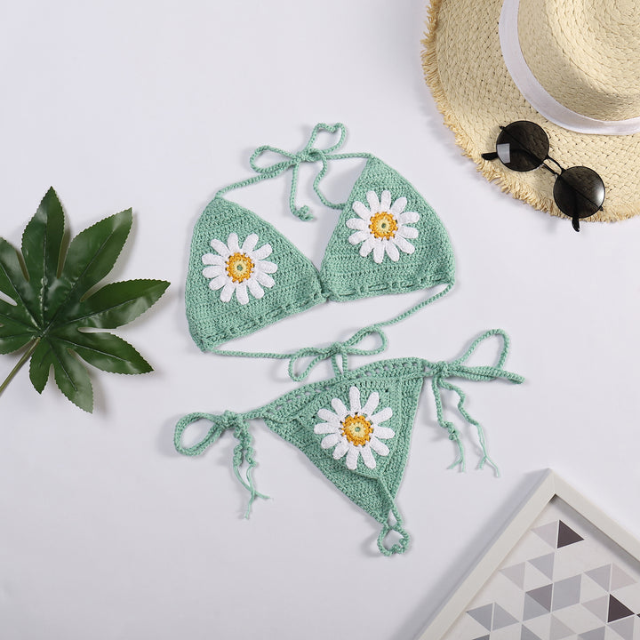 Damen Bikiniset mit floralem Häkelmuster Echo Archiv
