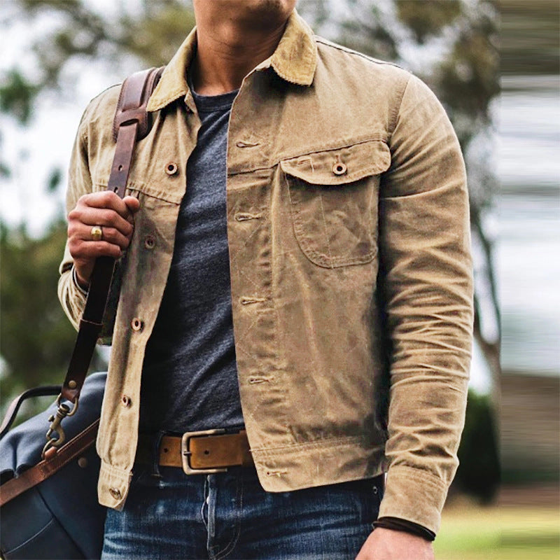 Herren lässige Utility-Jacke mit praktischen Taschen und robustem Design Echoarchiv