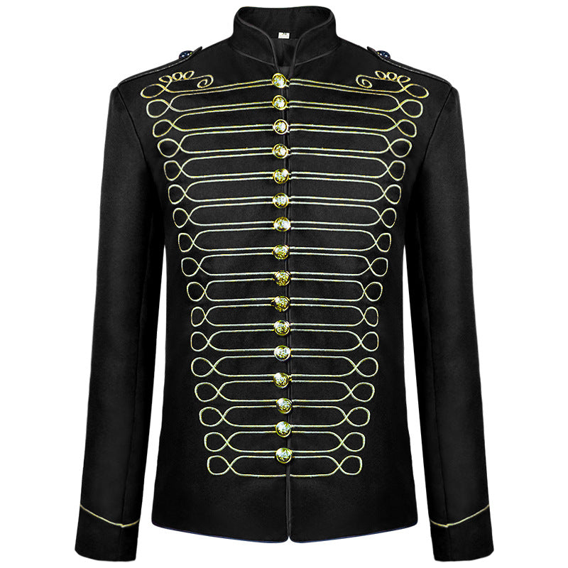 Herren nan militärische Paradejacke mit Zierkordeln und Stehkragen Echo Archiv