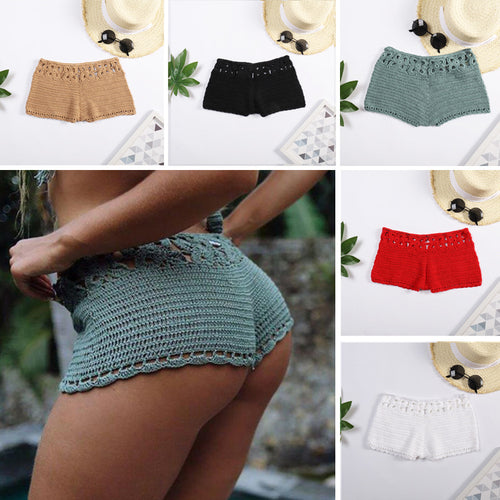 Damen Häkel-Shorts mit floralem Bund Echo Archiv