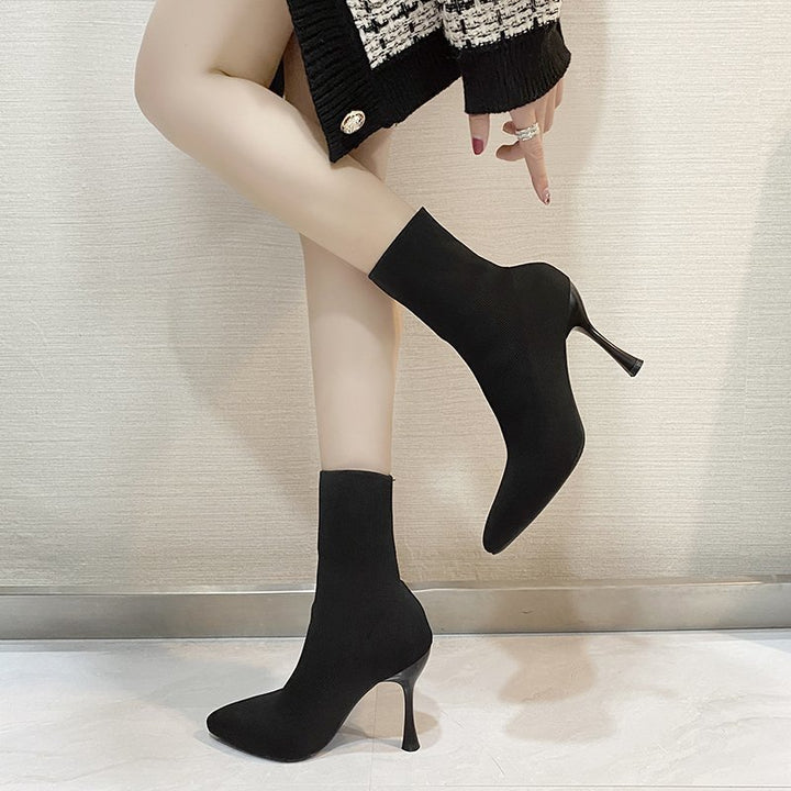 Damen Stretch‑Stiefelette mit spitzer Zehenform und schlankem Stiletto‑Absatz Echo Archiv