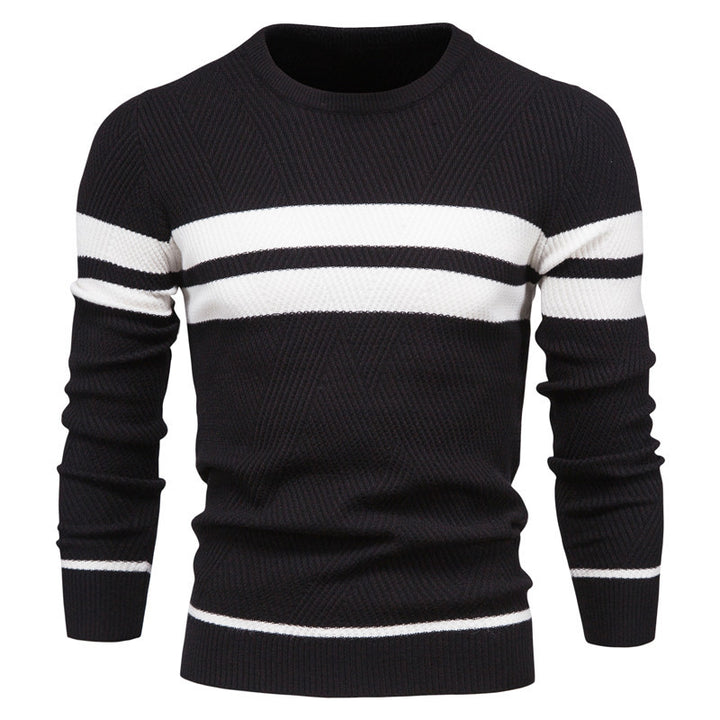 Herren strukturiertes Sweatshirt mit modernen Streifen Echoarchiv