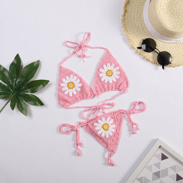 Damen Bikiniset mit floralem Häkelmuster Echo Archiv