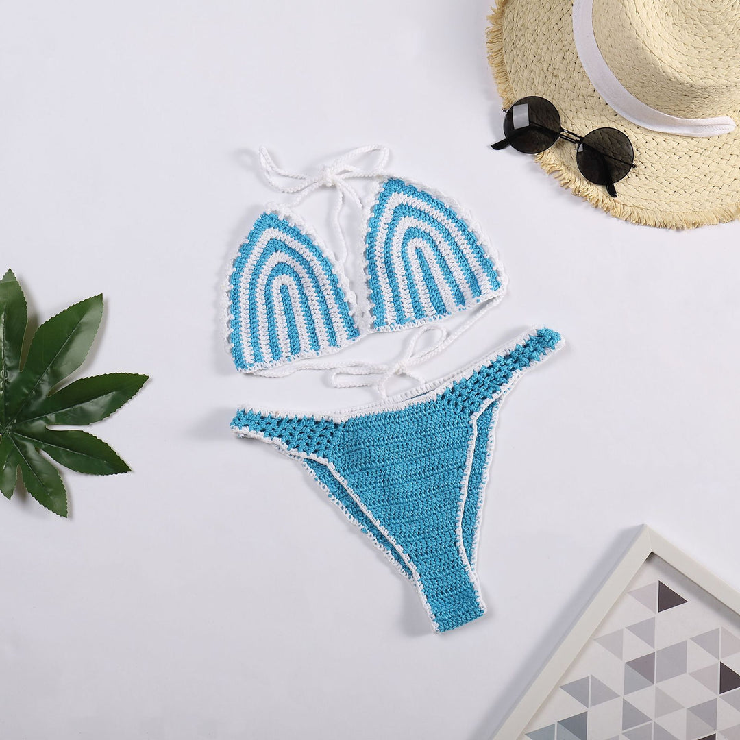 Damen Häkel-Bikini mit kontrastierendem Rand Echo Archiv
