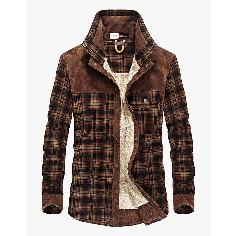 Herren Fleecegefütterte Flanelljacke Echoarchiv