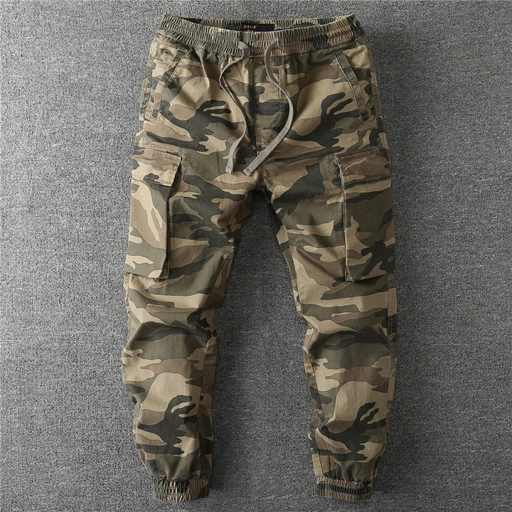 Herren Cargo-Jogginghose mit elastischem Bund, Kordelzug und aufgesetzten Taschen Echoarchiv
