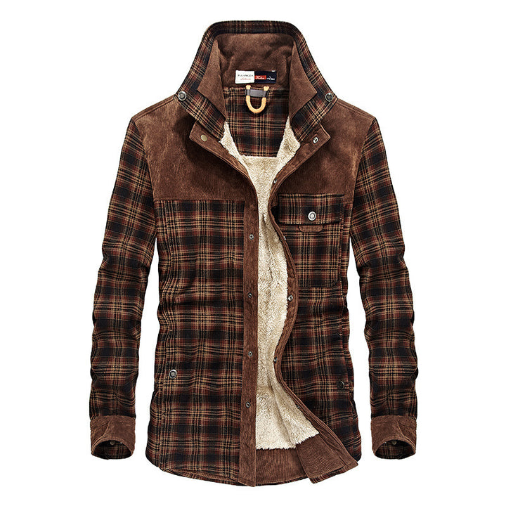 Herren Fleecegefütterte Flanelljacke Echoarchiv