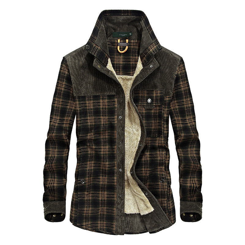 Herren Fleecegefütterte Flanelljacke Echoarchiv