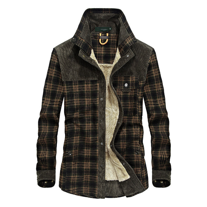 Herren Fleecegefütterte Flanelljacke Echoarchiv