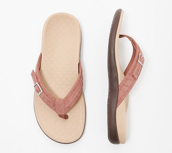 Damen nan verstellbare Zehensteg-Pantolette aus Textil mit gepolstertem Komfortfußbett Echo Archiv
