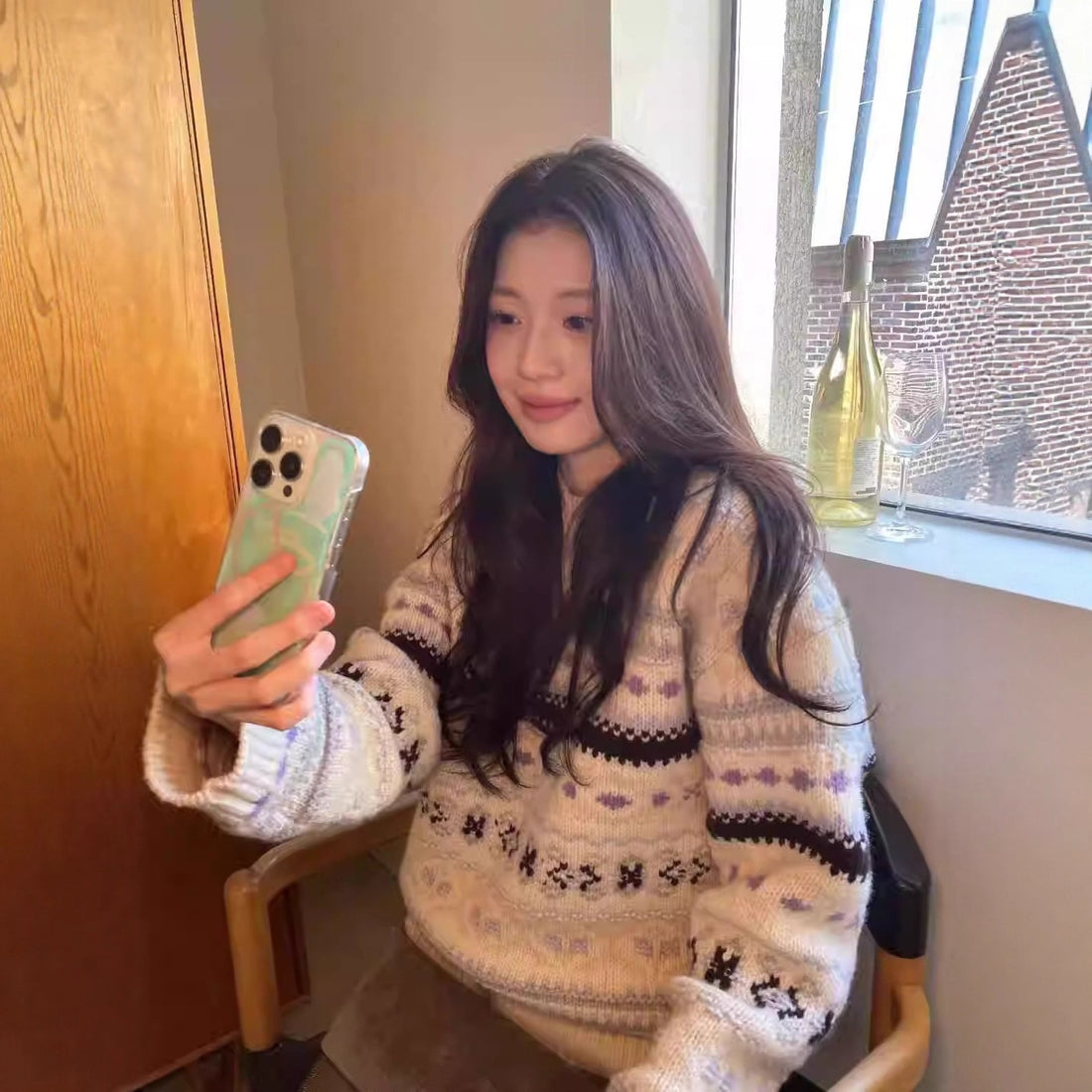 Damen-Strickpullover im koreanischen Stil