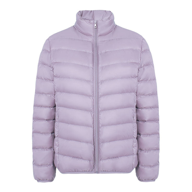 Leichte Damen-Daunenjacke mit Stehkragen