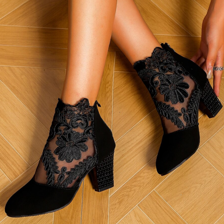 Echoarchiv | Bestickte High-Heel-Stiefel - Trendy FootwEchoarchivr